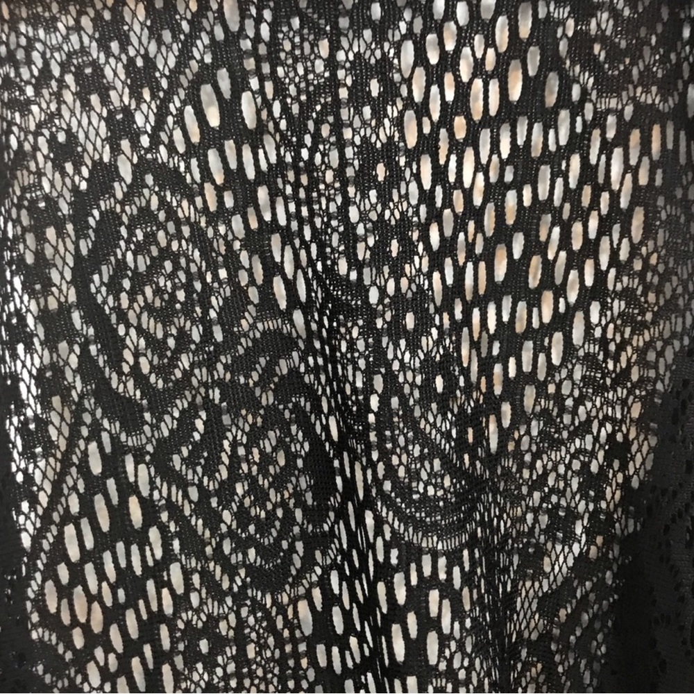 Chico’s Black Floral Lace Duster - Picture 3 of 6